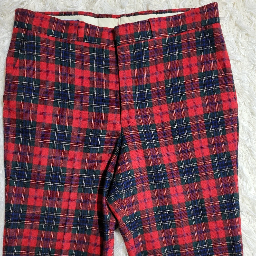 Pendleton Red and Black Dress Pants with Straight Leg Cut - Picture 2 of 16